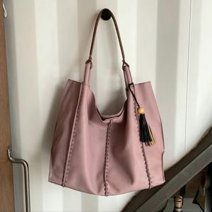 The Sak Large Los Felix Tote with matching Iris crossbody wallet